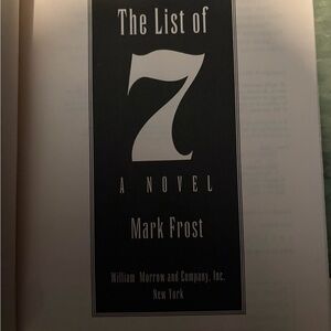 The List of 7 by Mark Frost Hardcover